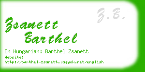 zsanett barthel business card